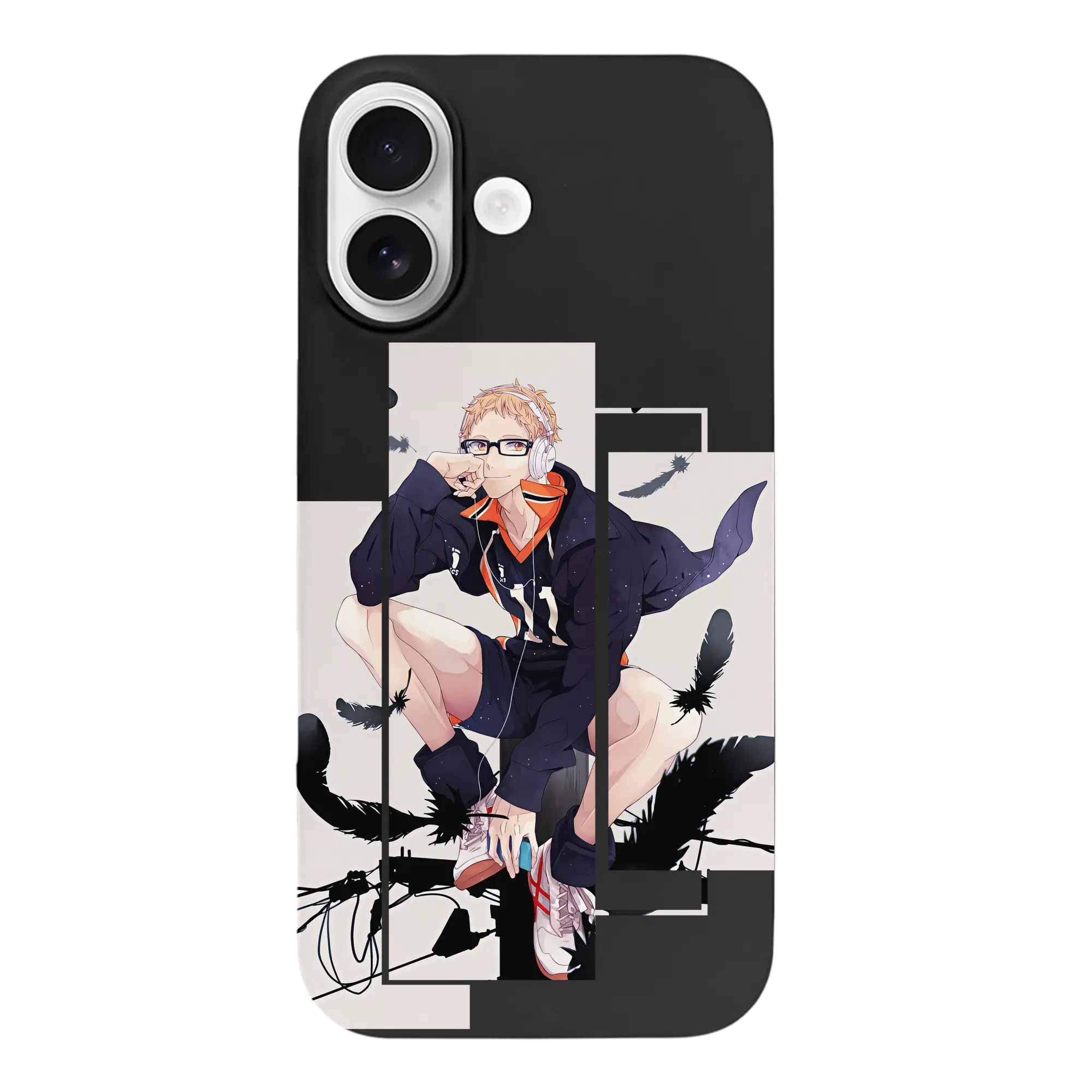 ハイキュー!! グッズ,月島蛍 - iPhone 17 シリーズ シリコンケース 薄型 耐衝撃 指紋防止 ソフトタッチカバー 精密フィット 傷防止 保護ケース iPhone 17/17 Air/17 Pro/17 Pro Max 対応